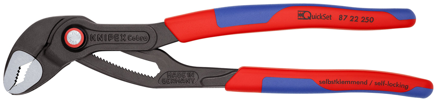 Knipex 87 22 250 SBA Cobra® QuickSet Water Pump Pliers - KNIPEX Tools