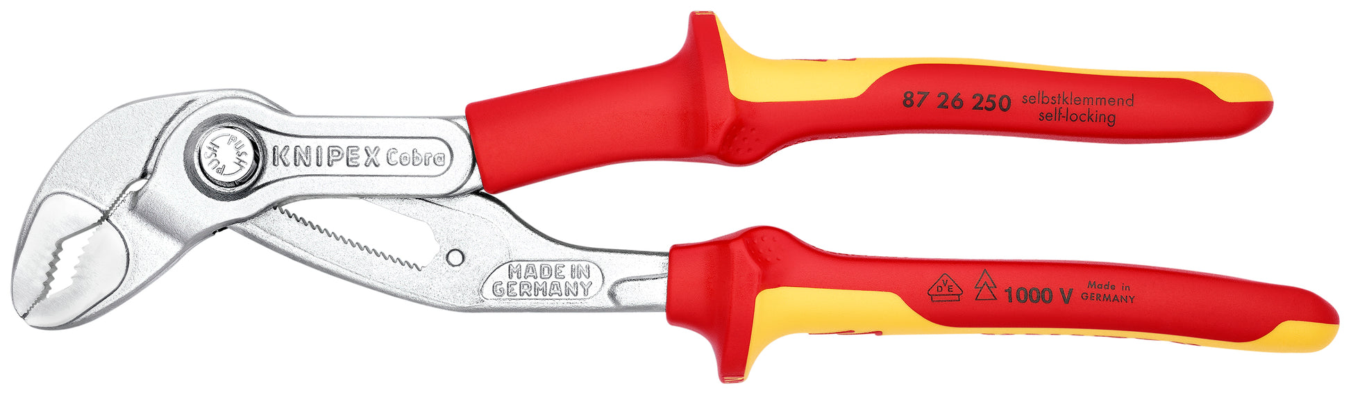Knipex 87 26 250 Cobra® Water Pump Pliers-1000V Insulated - KNIPEX Tools