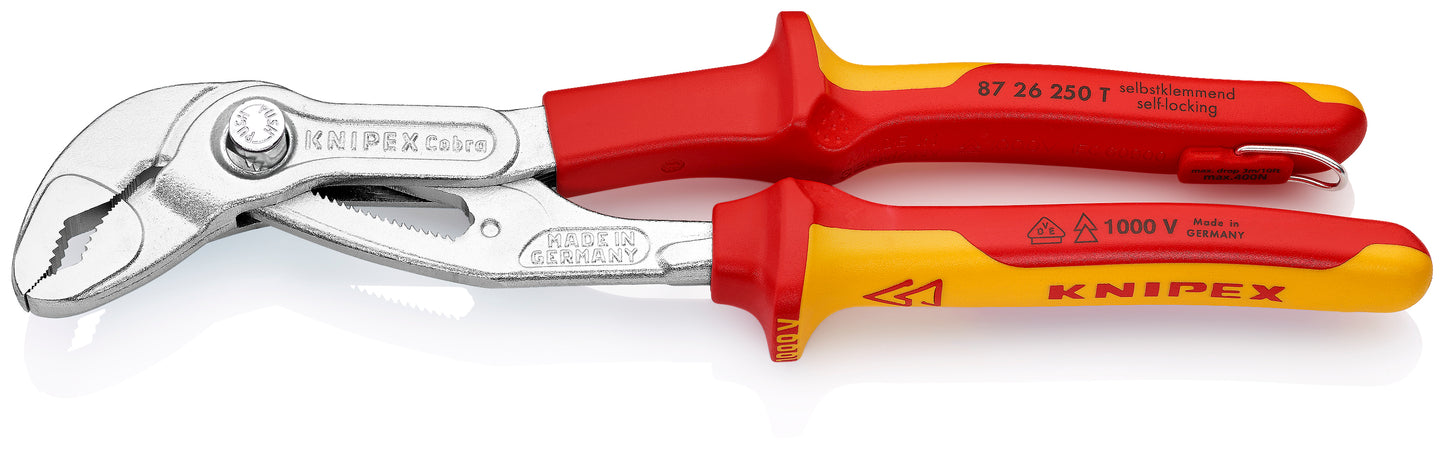 Knipex 87 26 250 T Cobra® High-Tech Water Pump Pliers-1000V Insulated-Tethered Attachment - image 2