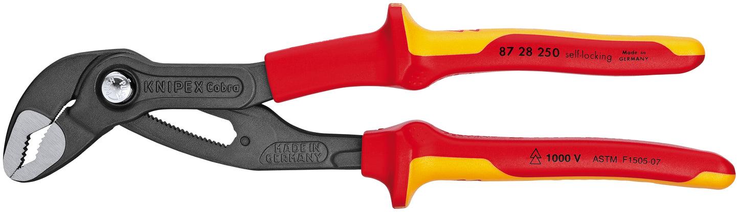 Knipex 87 28 250 SBA Cobra® Water Pump Pliers-1000V Insulated - KNIPEX Tools