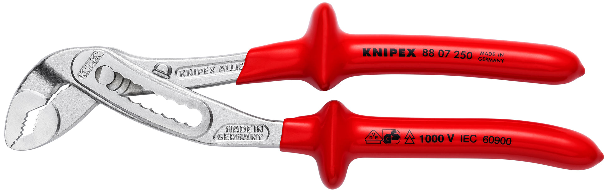 Knipex 88 07 250 Alligator® Water Pump Pliers-1000V Insulated - KNIPEX Tools