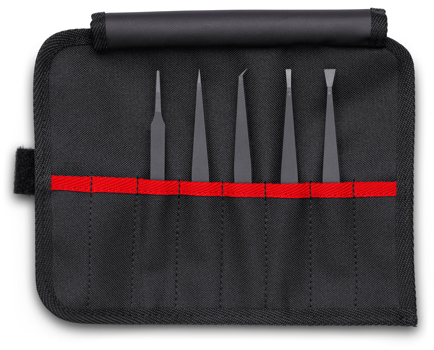 Knipex 92 00 05 ESD 5 Pc Plastic Tweezer Set in a Tool Roll, ESD - KNIPEX Tools