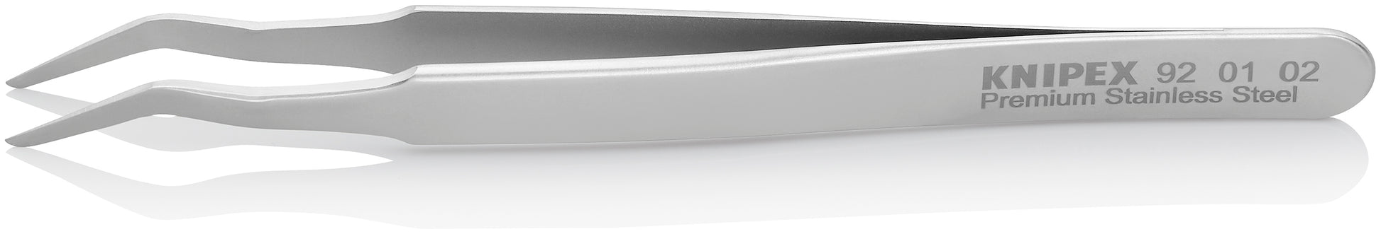 Knipex 92 01 02 Premium Stainless Steel Positioning Tweezers-35°Angled-SMD - image 2