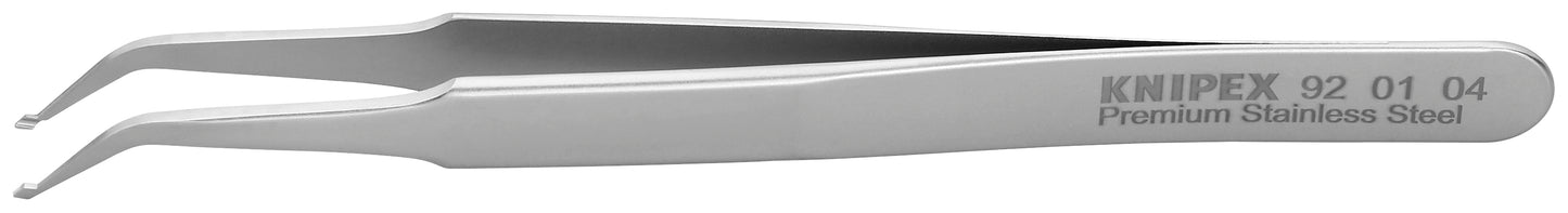 Knipex 92 01 04 Premium Stainless Steel Positioning Tweezers-45°Angled-SMD - KNIPEX Tools