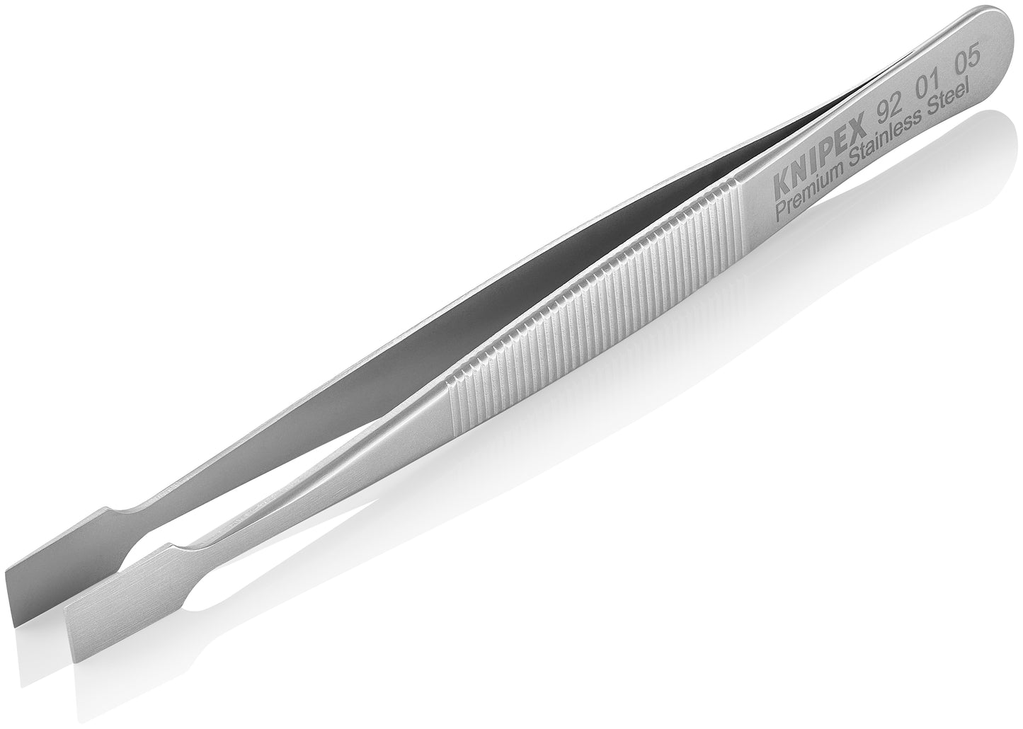 Knipex 92 01 05 Premium Stainless Steel Gripping Tweezers-Blunt Tips - image 4