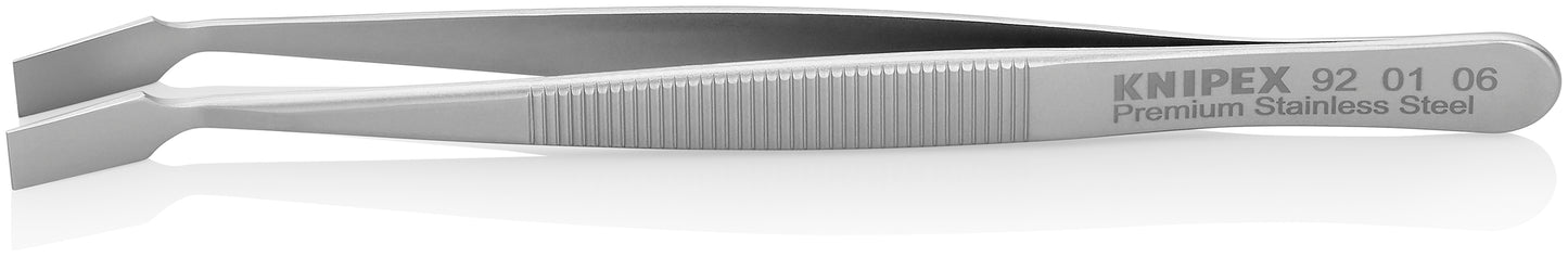 Knipex 92 01 06 Premium Stainless Steel Gripping Tweezers-30°Angled-Blunt Tips - image 2