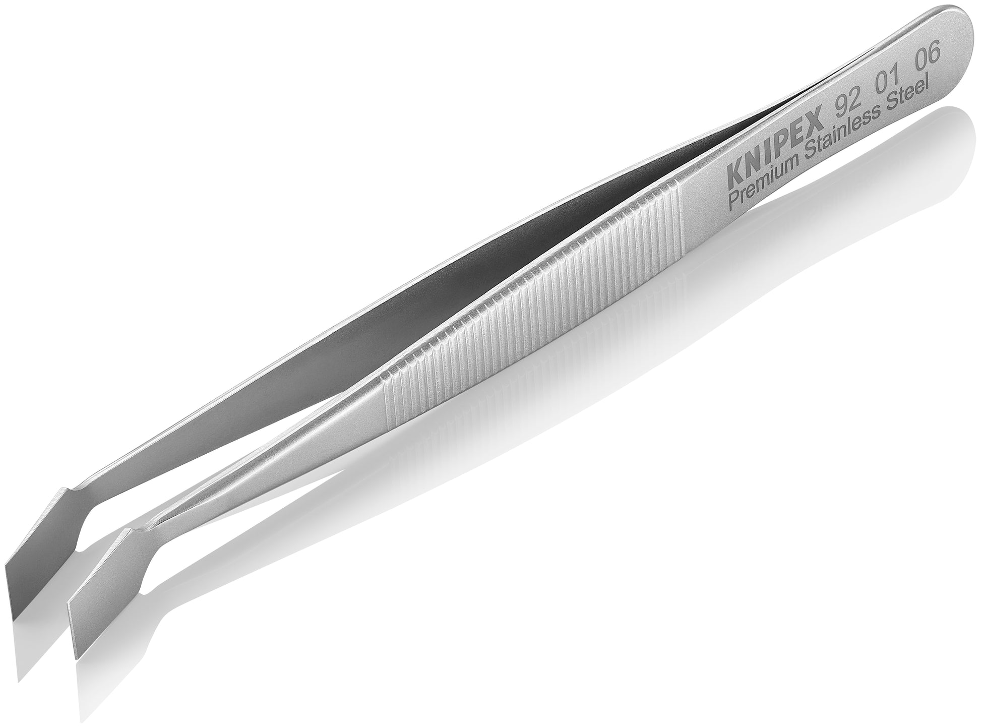 Knipex 92 01 06 Premium Stainless Steel Gripping Tweezers-30°Angled-Blunt Tips - image 4