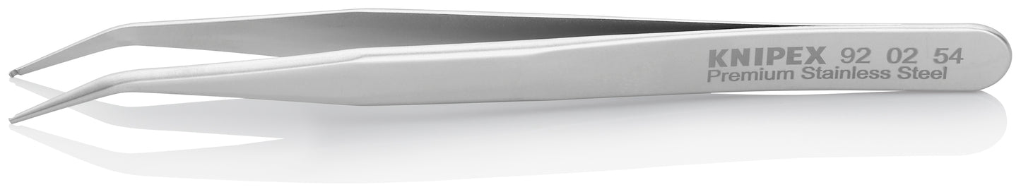 Knipex 92 02 54 Premium Stainless Steel Positioning Tweezers-45°Angled-SMD - image 2