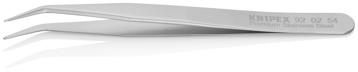 Knipex 92 02 54 Premium Stainless Steel Positioning Tweezers-45°Angled-SMD - image 3