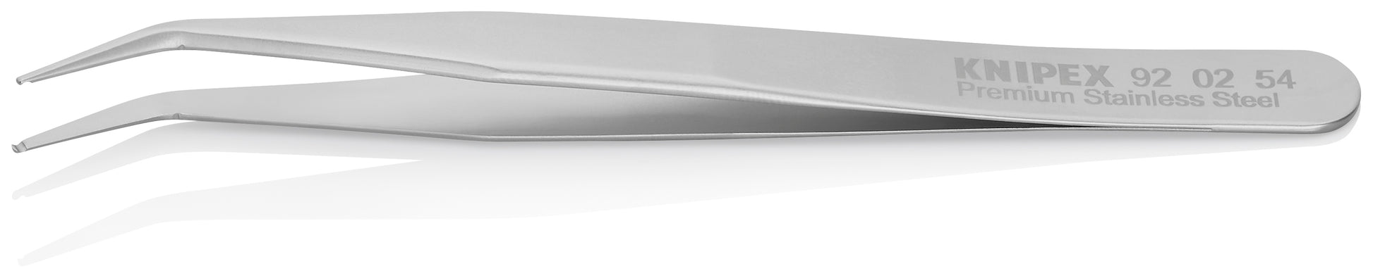 Knipex 92 02 54 Premium Stainless Steel Positioning Tweezers-45°Angled-SMD - image 3
