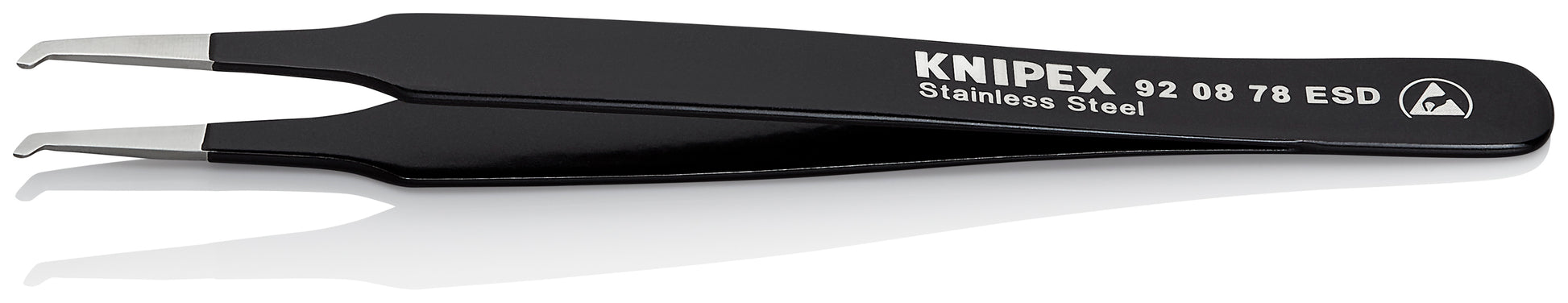 Knipex 92 08 78 ESD Stainless Steel Positioning Tweezers-ESD-SMD - image 3