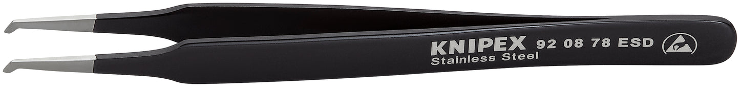 Knipex 92 08 78 ESD Stainless Steel Positioning Tweezers-ESD-SMD - KNIPEX Tools
