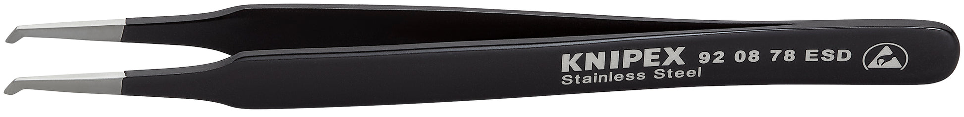 Knipex 92 08 78 ESD Stainless Steel Positioning Tweezers-ESD-SMD - KNIPEX Tools