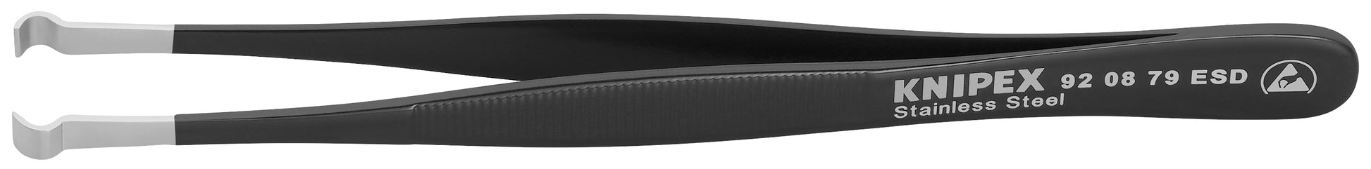 Knipex 92 08 79 ESD Stainless Steel Positioning Tweezers-ESD - KNIPEX Tools