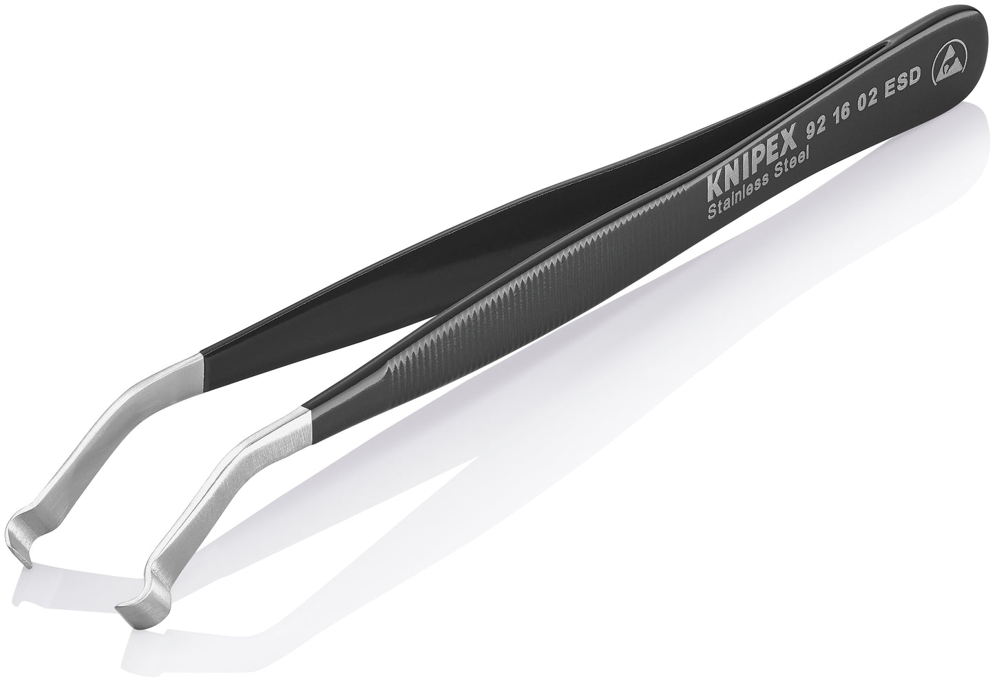 Knipex 92 16 02 ESD Stainless Steel Positioning Tweezers-35°Angled-ESD - image 4