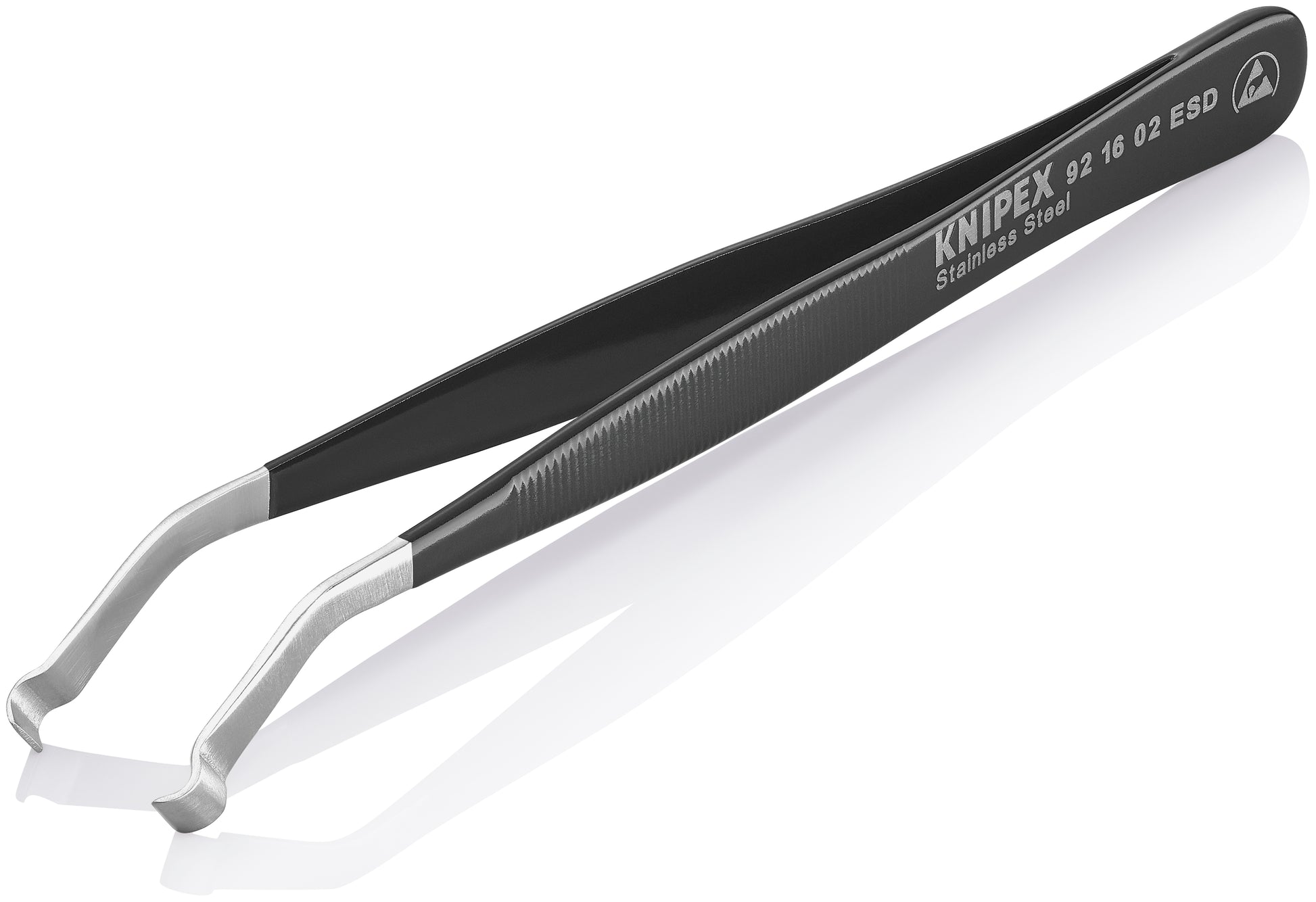Knipex 92 16 02 ESD Stainless Steel Positioning Tweezers-35°Angled-ESD - image 4