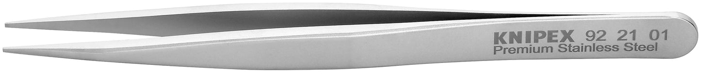 Knipex 92 21 01 Premium Stainless Steel Gripping Tweezers-Pointed Tips - KNIPEX Tools