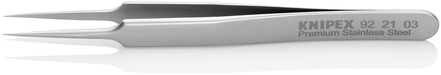 Knipex 92 21 03 Premium Stainless Steel Gripping Tweezers-Needle-Point Tips - image 2