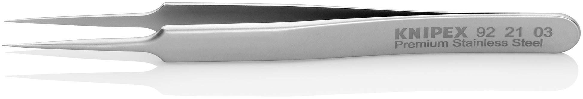 Knipex 92 21 03 Premium Stainless Steel Gripping Tweezers-Needle-Point Tips - image 2