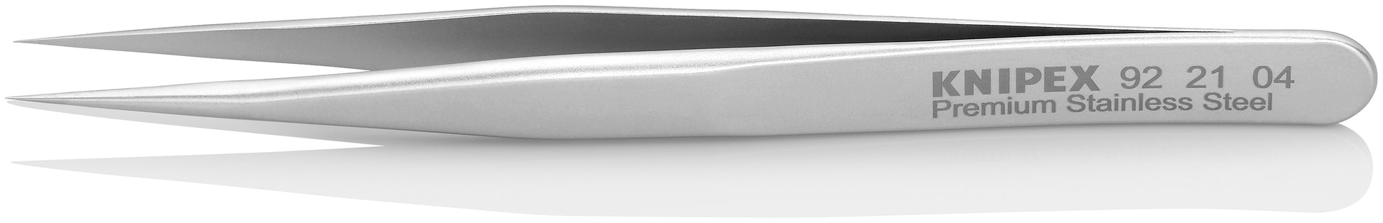 Knipex 92 21 04 Premium Stainless Steel Gripping Tweezers-Needle-Point Tips - image 2