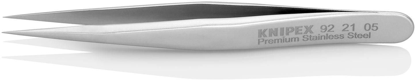 Knipex 92 21 05 Premium Stainless Steel Gripping Tweezers-Needle-Point Tips - image 2