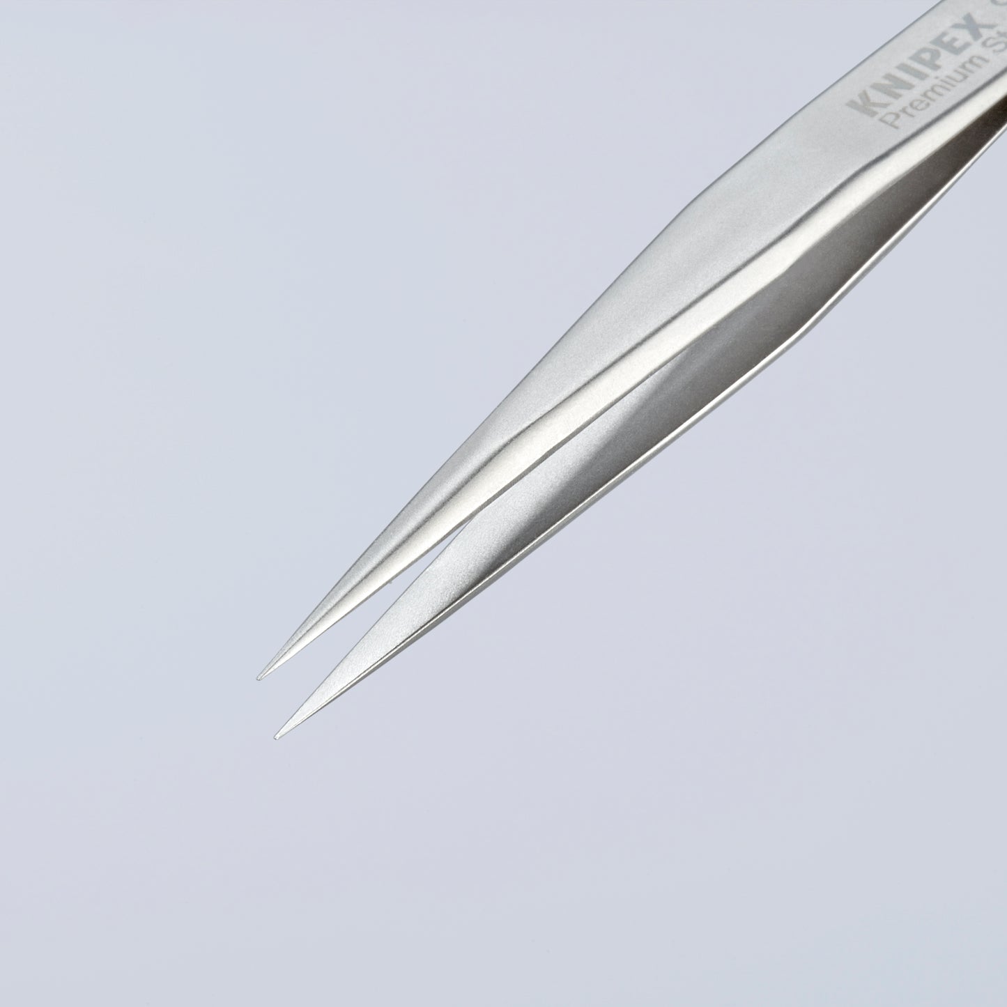 Knipex 92 21 05 Premium Stainless Steel Gripping Tweezers-Needle-Point Tips - image 5