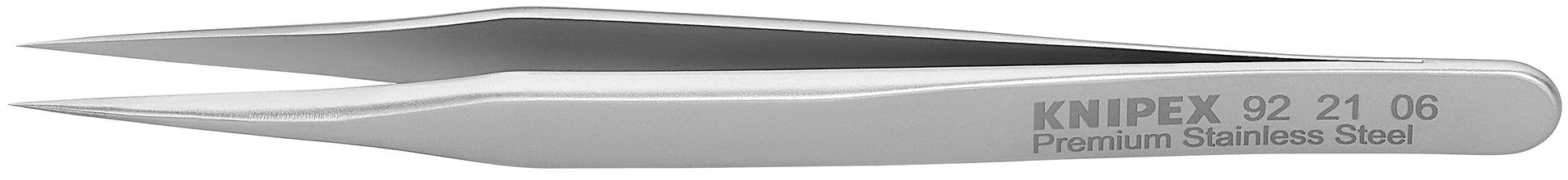 Knipex 92 21 06 Premium Stainless Steel Gripping Tweezers Needle-Point Tips - KNIPEX Tools