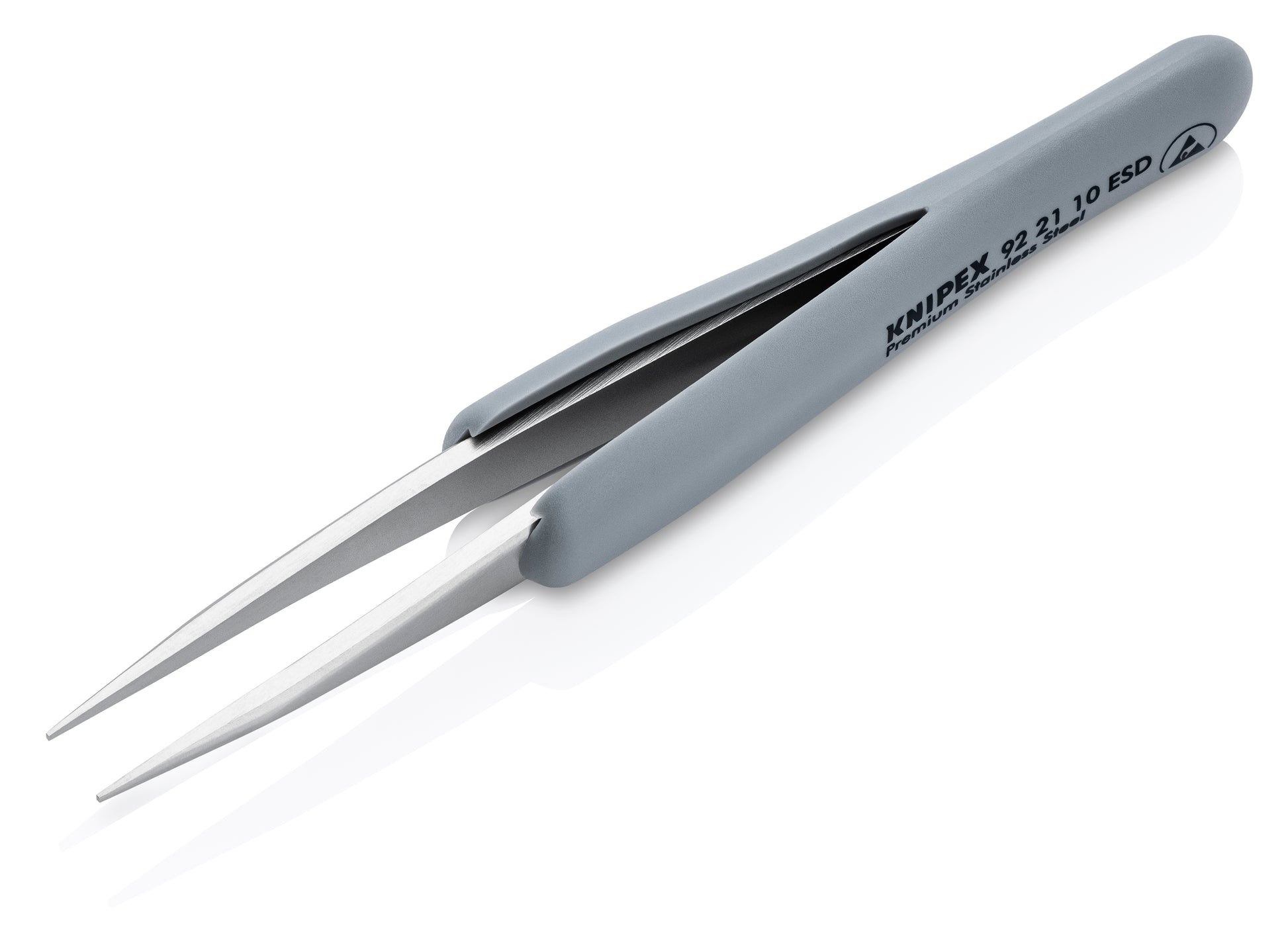 Knipex 92 21 10 ESD Premium Stainless Steel Precision Tweezers-Pointed Tips-ESD Rubber Handles - image 4