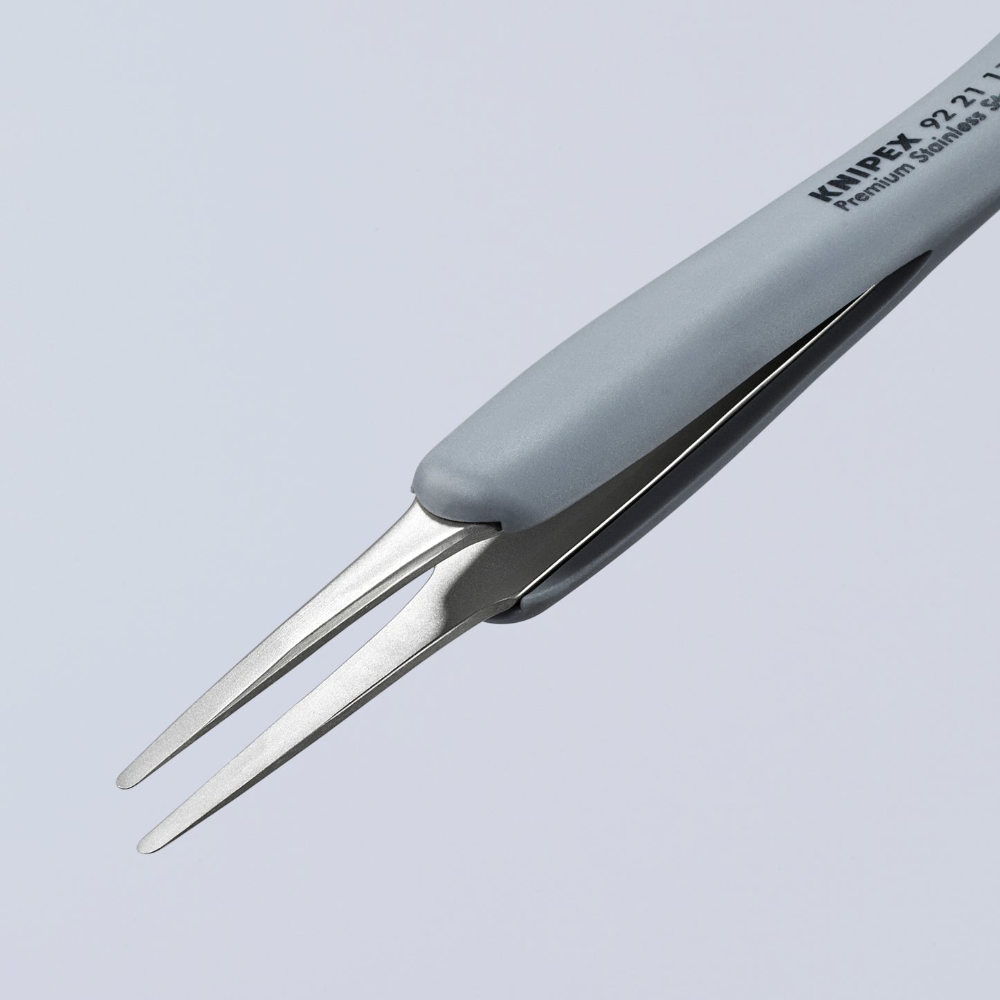 Knipex 92 21 11 ESD Premium Stainless Steel Precision Tweezers-Blunt Tips-ESD Rubber Handles - image 5