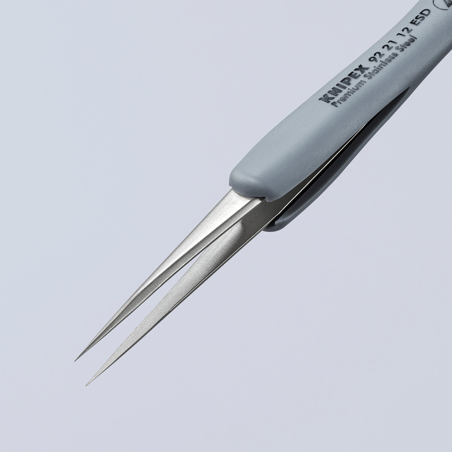 Knipex 92 21 12 ESD Premium Stainless Steel Precision Tweezers-Needle-Point Tips-ESD Rubber Handles - image 5