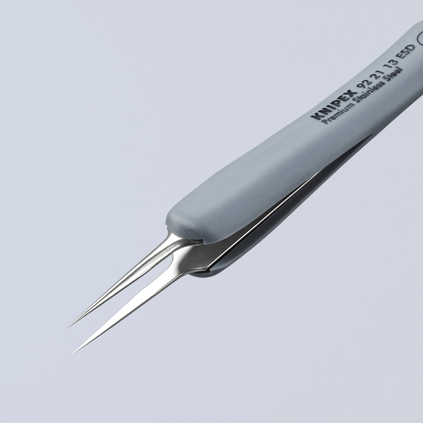 Knipex 92 21 13 ESD Premium Stainless Steel Precision Tweezers-Needle-Point Tips-ESD Rubber Handles - image 5