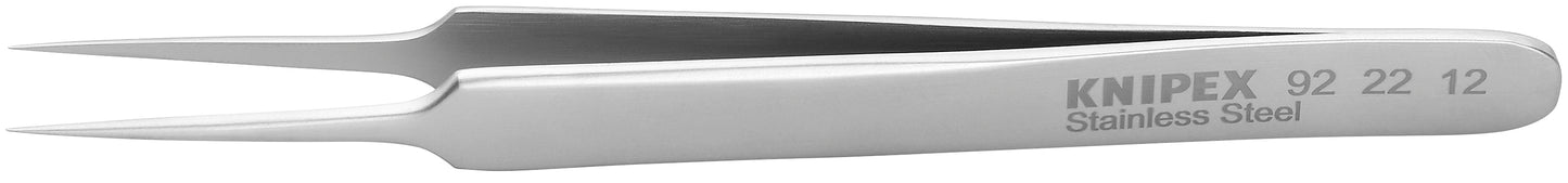 Knipex 92 22 12 Stainless Steel Gripping Tweezers-Needle Point Tips - KNIPEX Tools