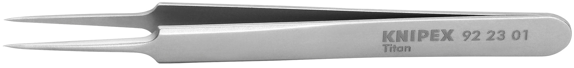 Knipex 92 23 01 Titanium Gripping Tweezers-Needle-Point Tips - KNIPEX Tools