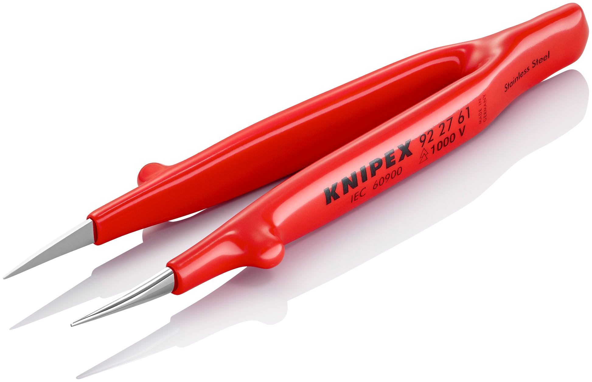 Knipex 92 27 61 Stainless Steel Gripping Tweezers-Pointed Tips-1000V Insulated - image 4