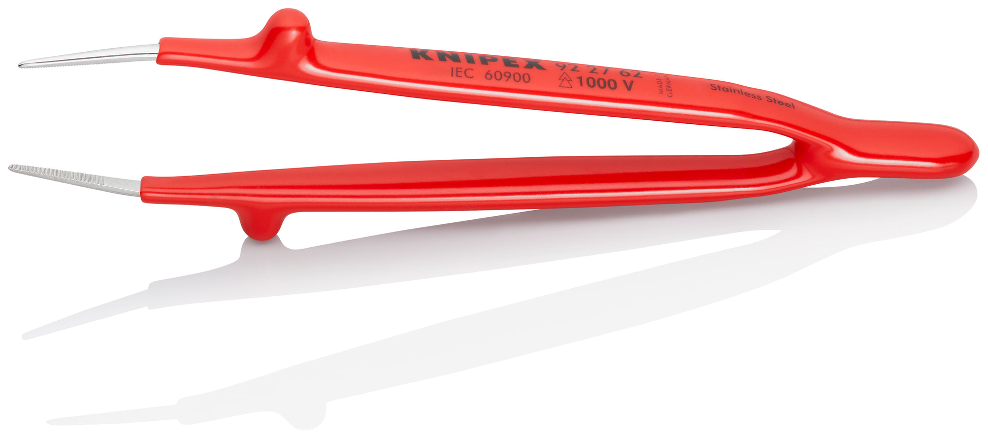 Knipex 92 27 62 Stainless Steel Gripping Tweezers-Pointed Tips-1000V Insulated - image 3