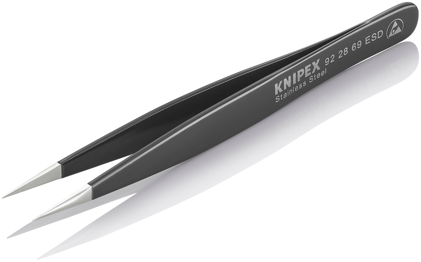 Knipex 92 28 69 ESD Stainless Steel Gripping Tweezers-Needle-Point Tips-ESD - image 4