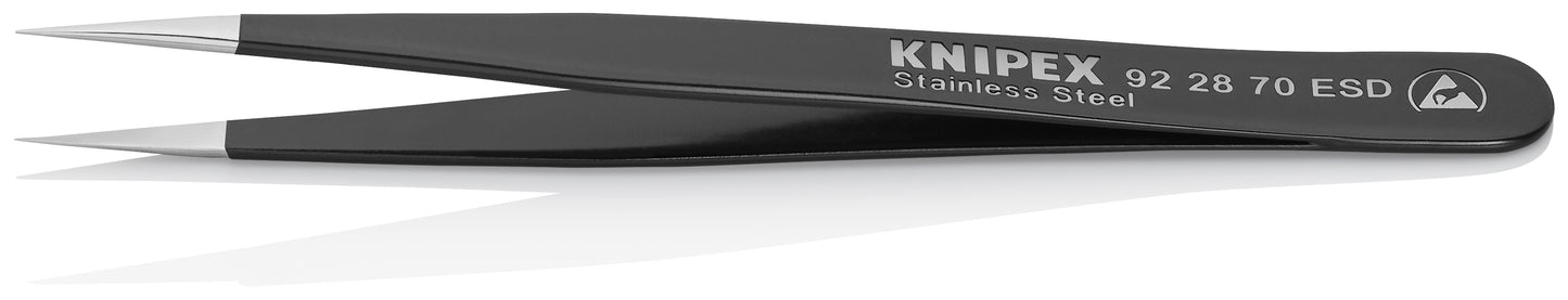 Knipex 92 28 70 ESD Stainless Steel Gripping Tweezers-Needle-Point Tips-ESD - image 3