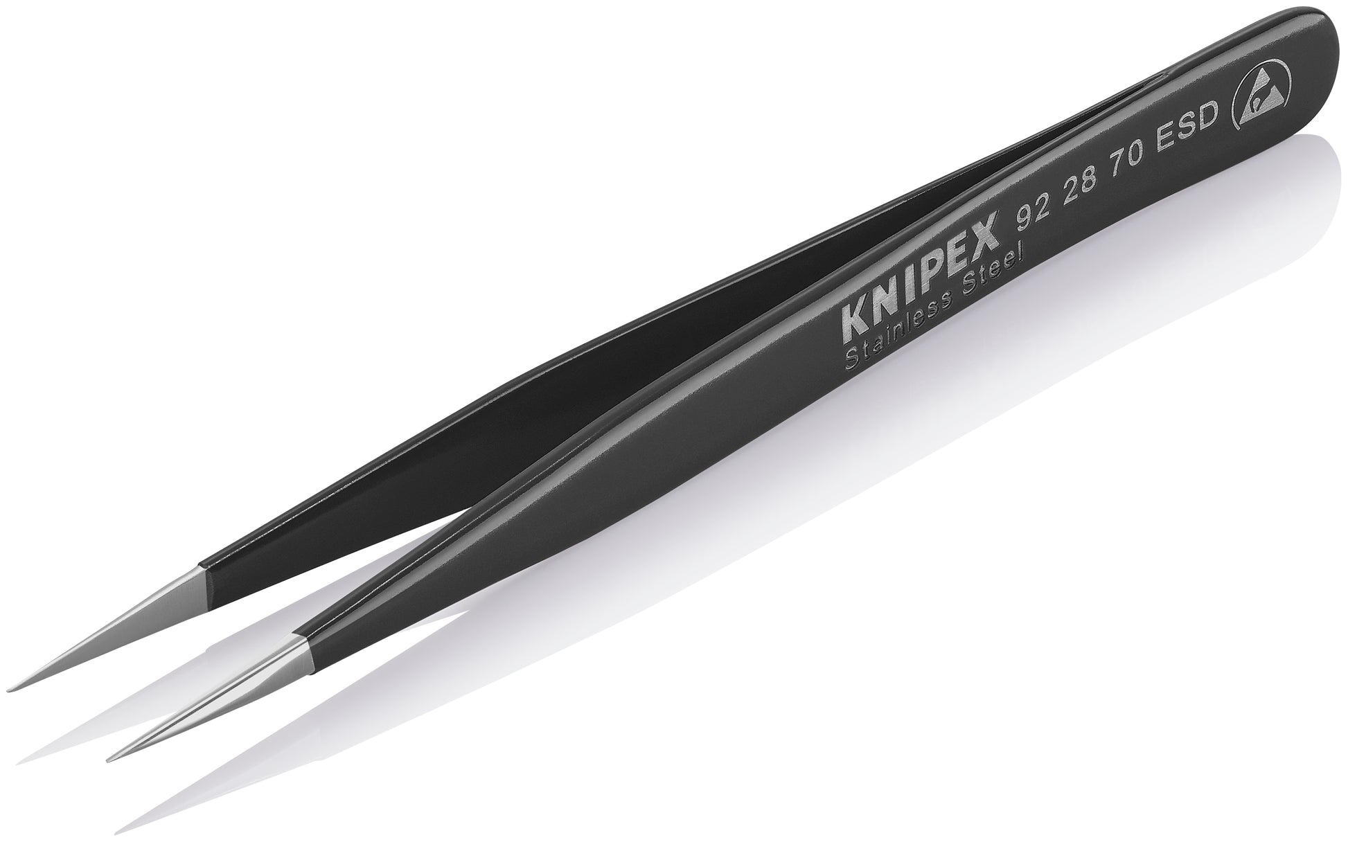 Knipex 92 28 70 ESD Stainless Steel Gripping Tweezers-Needle-Point Tips-ESD - image 4