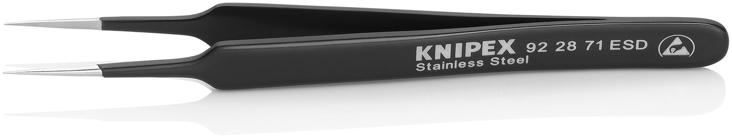 Knipex 92 28 71 ESD Stainless Steel Gripping Tweezers-Needle-Point Tips-ESD - image 2