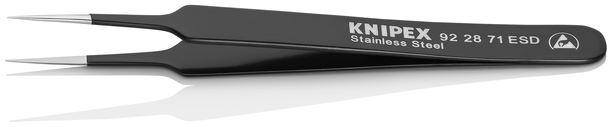 Knipex 92 28 71 ESD Stainless Steel Gripping Tweezers-Needle-Point Tips-ESD - image 3