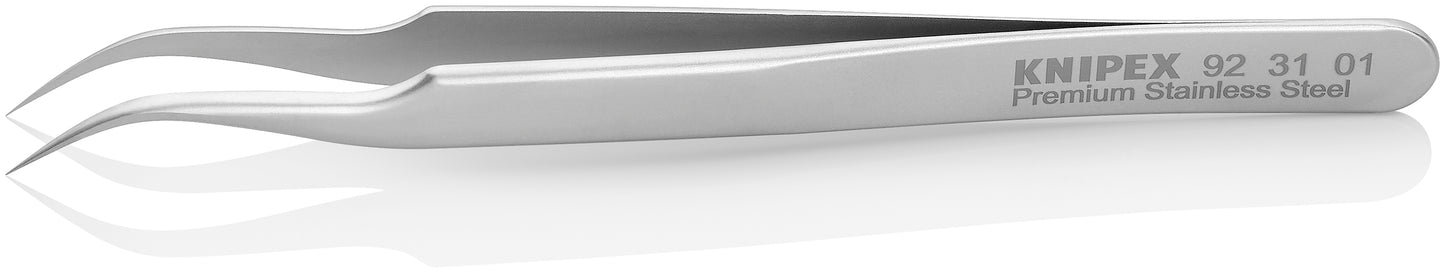 Knipex 92 31 01 Premium Stainless Steel Gripping Tweezers-45°Angled-Needle-Point Tips - image 2