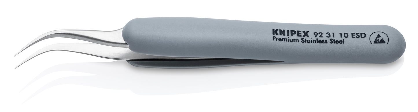 Knipex 92 31 10 ESD Premium Stainless Steel Precision Tweezers-45°Angled-Needle-Point Tips-ESD - image 3