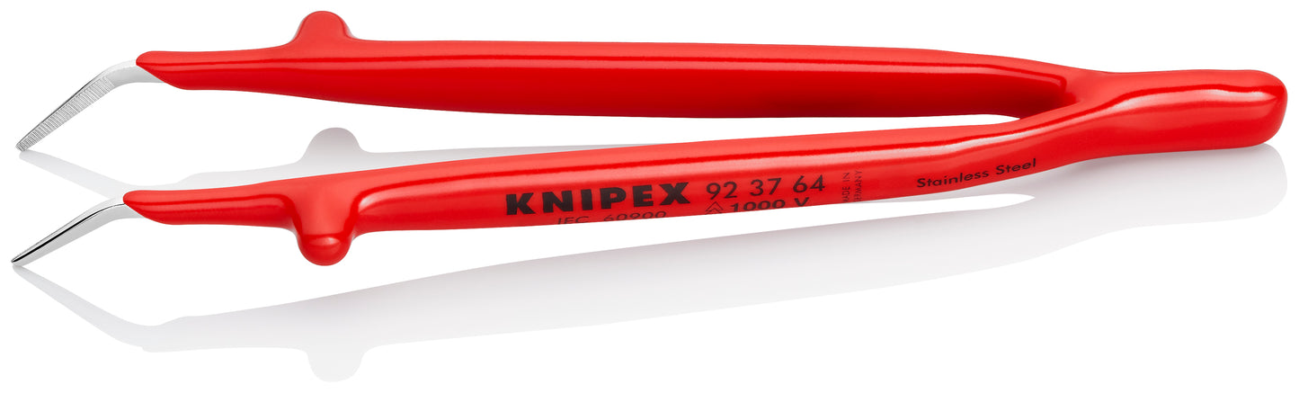 Knipex 92 37 64 Stainless Steel GrippingTweezers-30°Angled-1000V Insulated - image 2