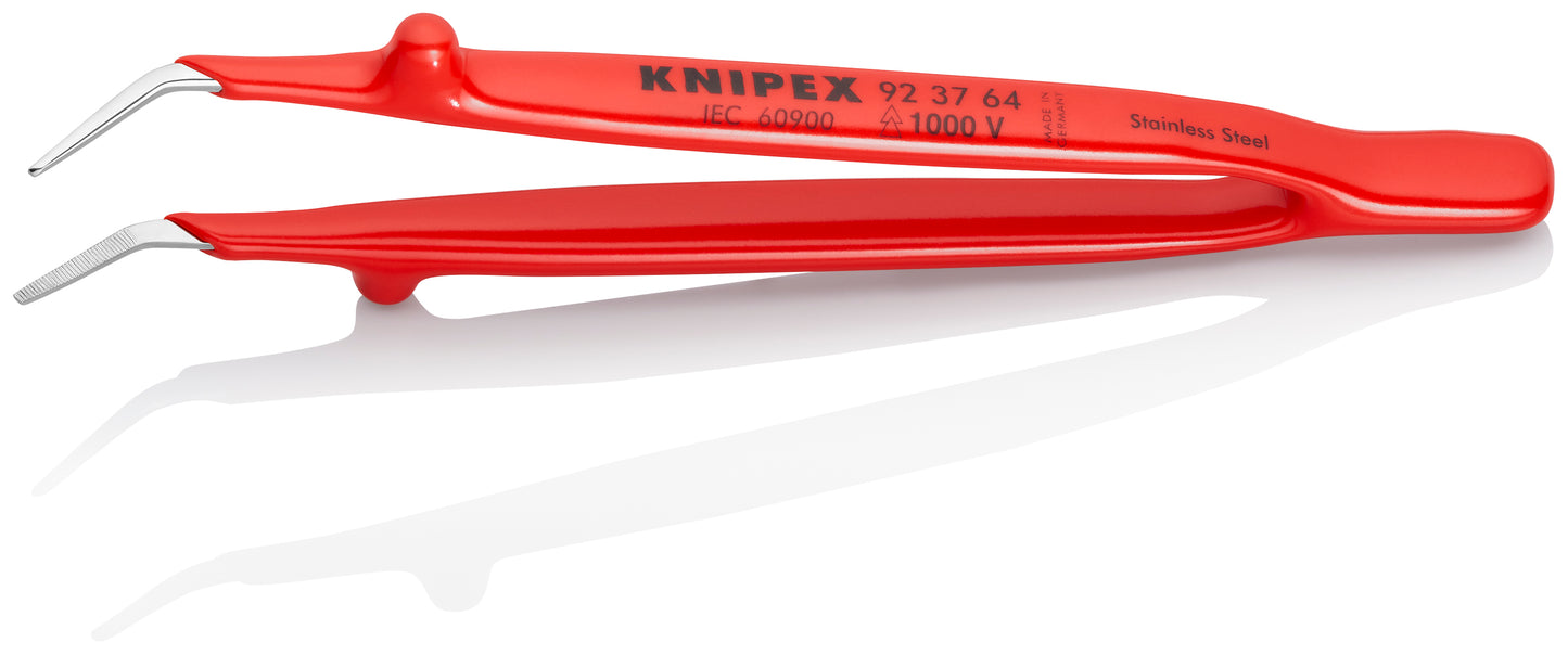 Knipex 92 37 64 Stainless Steel GrippingTweezers-30°Angled-1000V Insulated - image 3