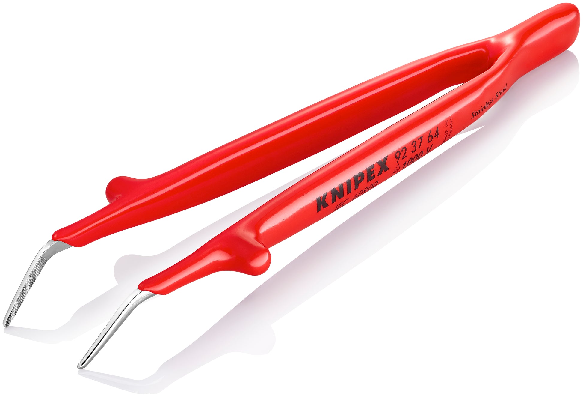 Knipex 92 37 64 Stainless Steel GrippingTweezers-30°Angled-1000V Insulated - image 4