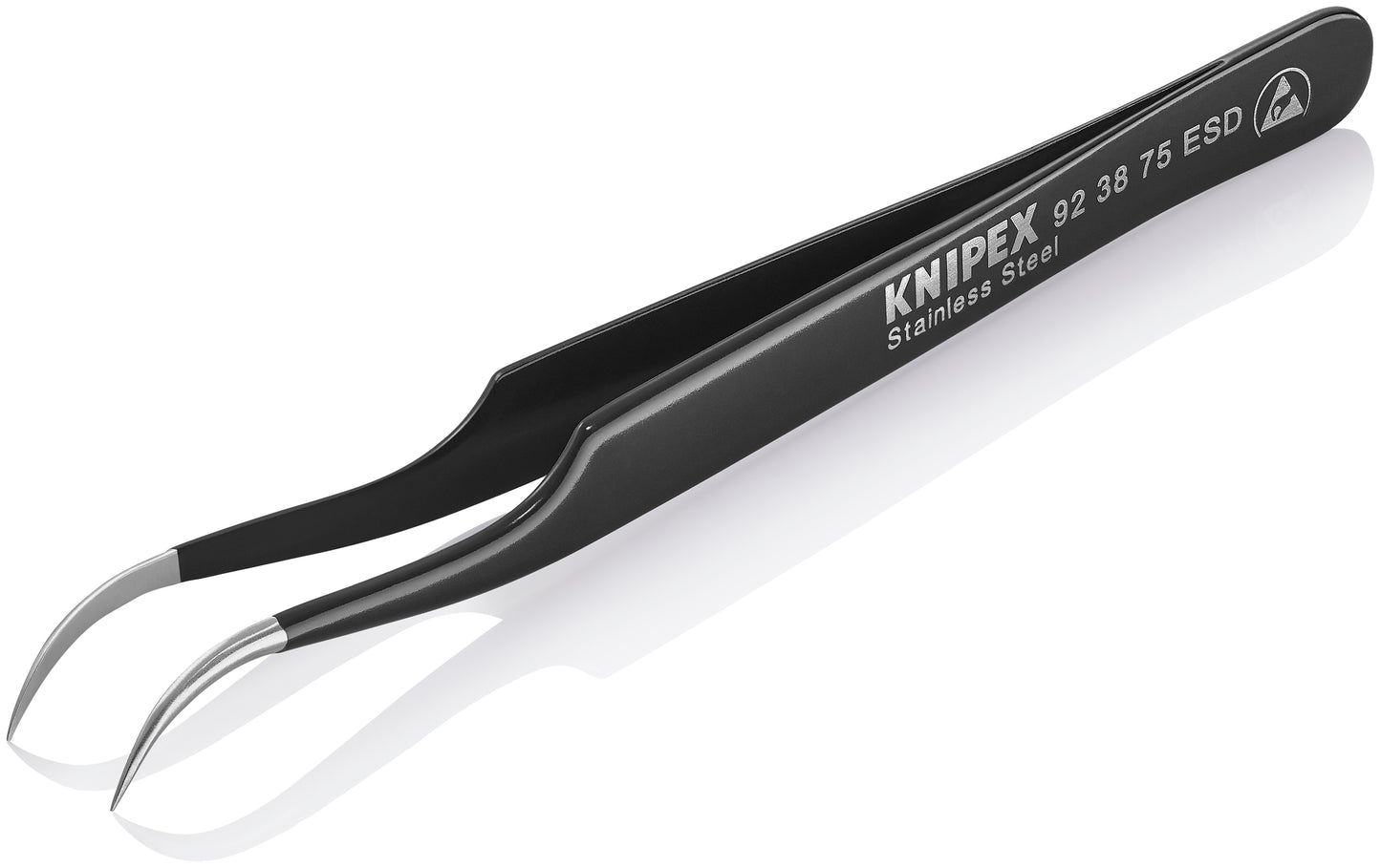 Knipex 92 38 75 ESD Stainless Steel Gripping Tweezers-Needle-Point Tips-ESD - image 4
