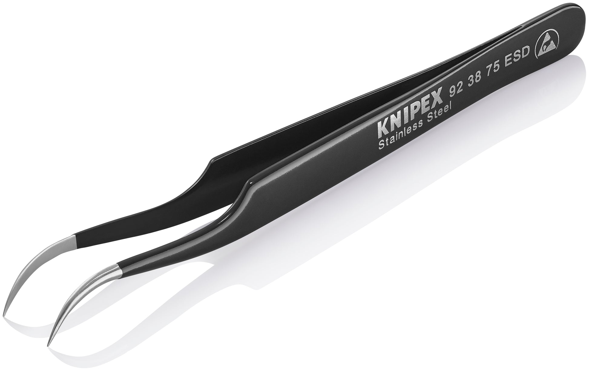 Knipex 92 38 75 ESD Stainless Steel Gripping Tweezers-Needle-Point Tips-ESD - image 4