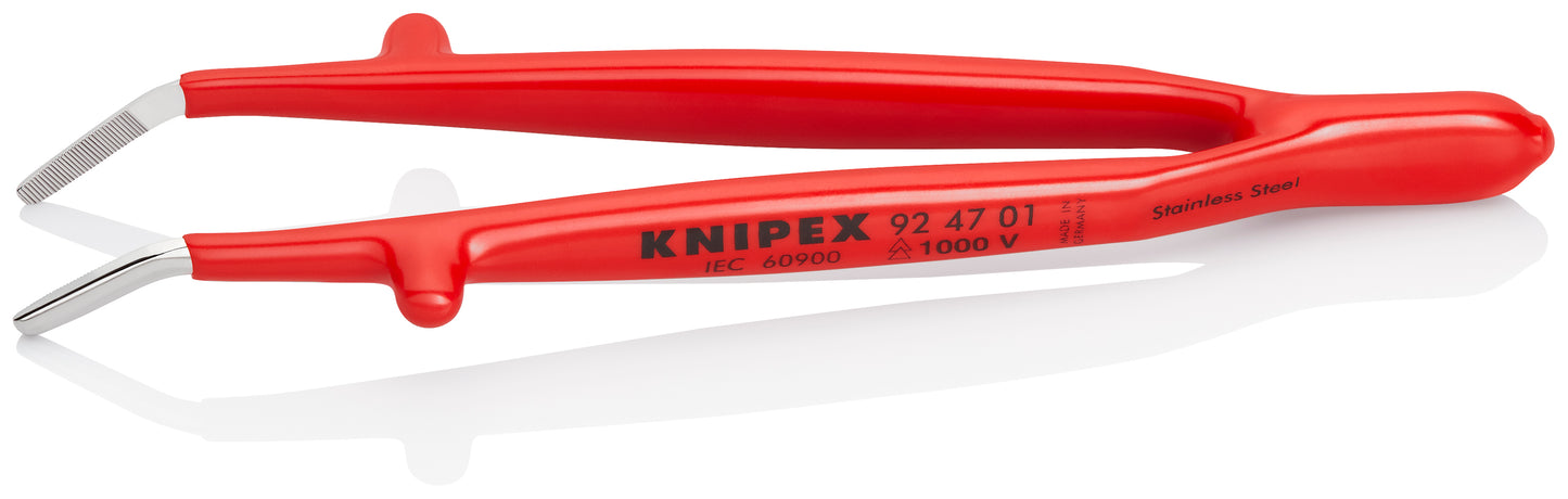 Knipex 92 47 01 Stainless Steel Gripping-30°Angled Tweezers-1000V Insulated - image 2