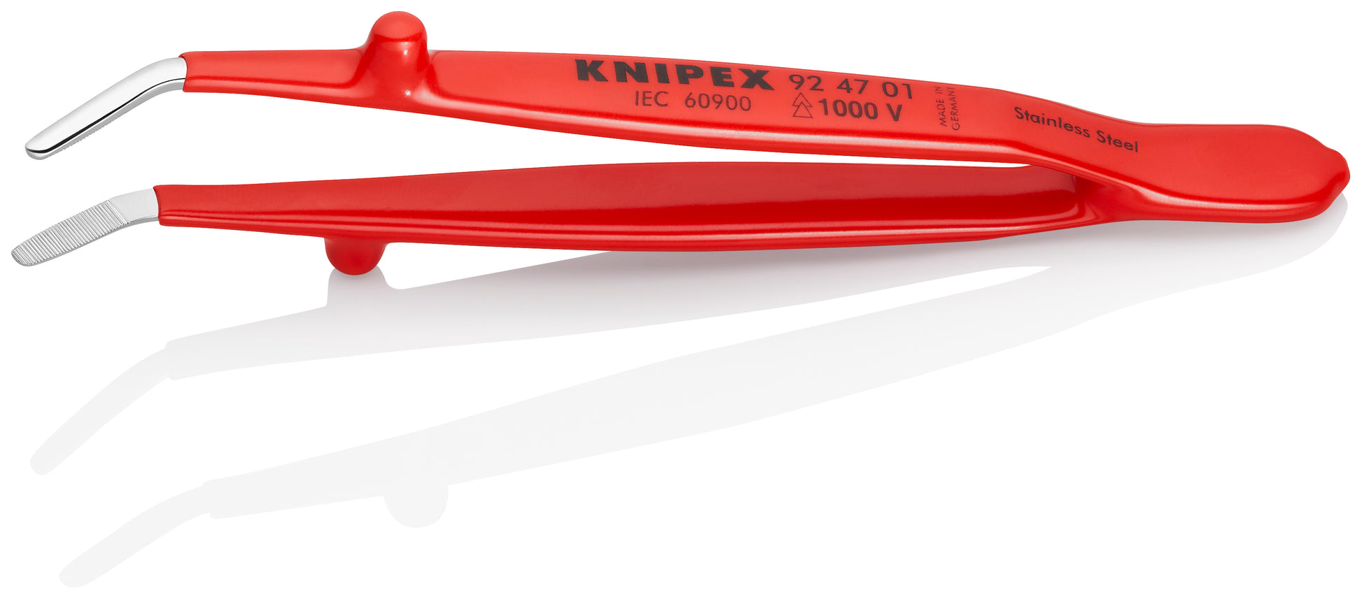 Knipex 92 47 01 Stainless Steel Gripping-30°Angled Tweezers-1000V Insulated - image 3
