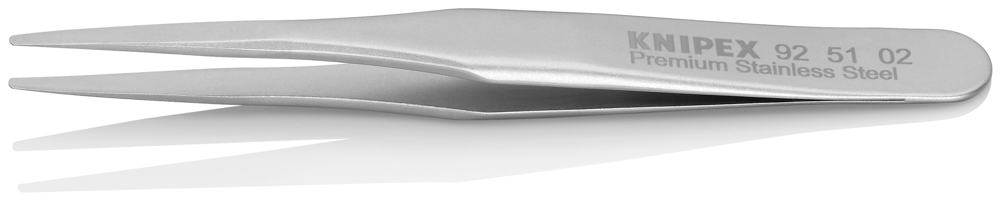 Knipex 92 51 02 Premium Stainless Steel Gripping Tweezers-Blunt Tips - image 3